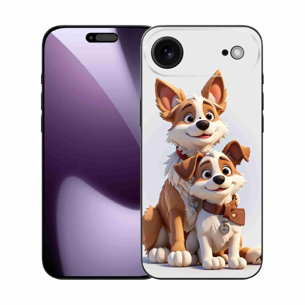 Gélový kryt mmCase na iPhone 17 Air - kreslenie psy