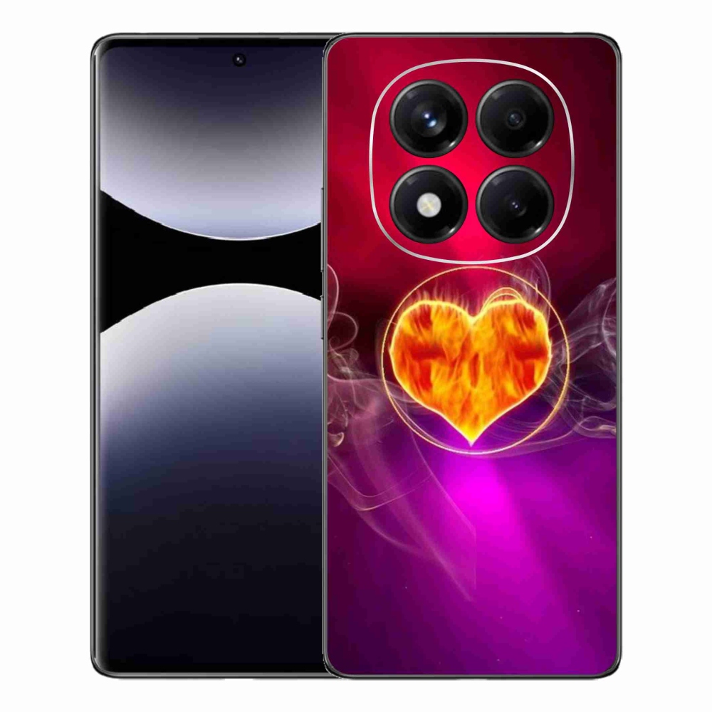 Gélový kryt mmCase na Xiaomi Redmi Note 14 Pro - ohnivé srdce