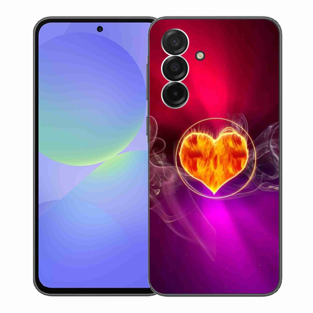 Gélový kryt mmCase na Samsung Galaxy A36 5G - ohnivé srdce