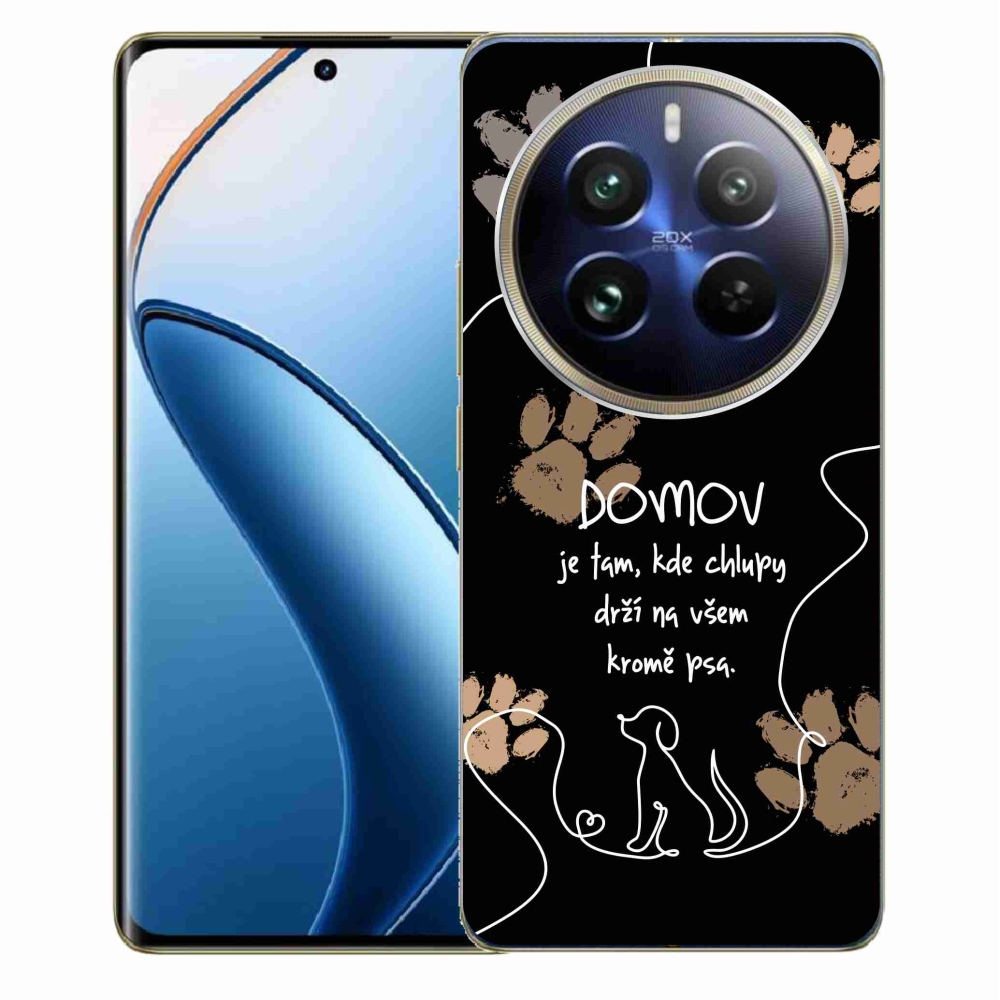 Gélový kryt mmCase na Realme 12 Pro 5G/12 Pro+ 5G - psí motív čierne pozadie