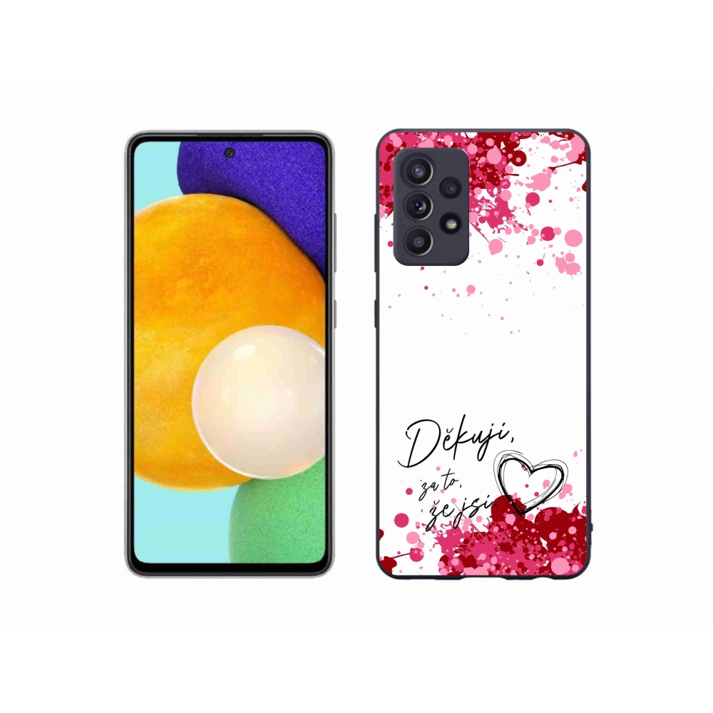 Gélový kryt mmCase na Samsung Galaxy A52/A52 5G - zamilovaný text 2 biele pozadie