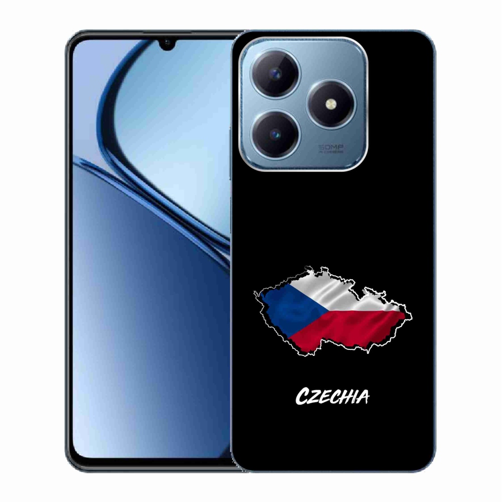 Gélový kryt mmCase na Realme C63 - Czechia čierne pozadie