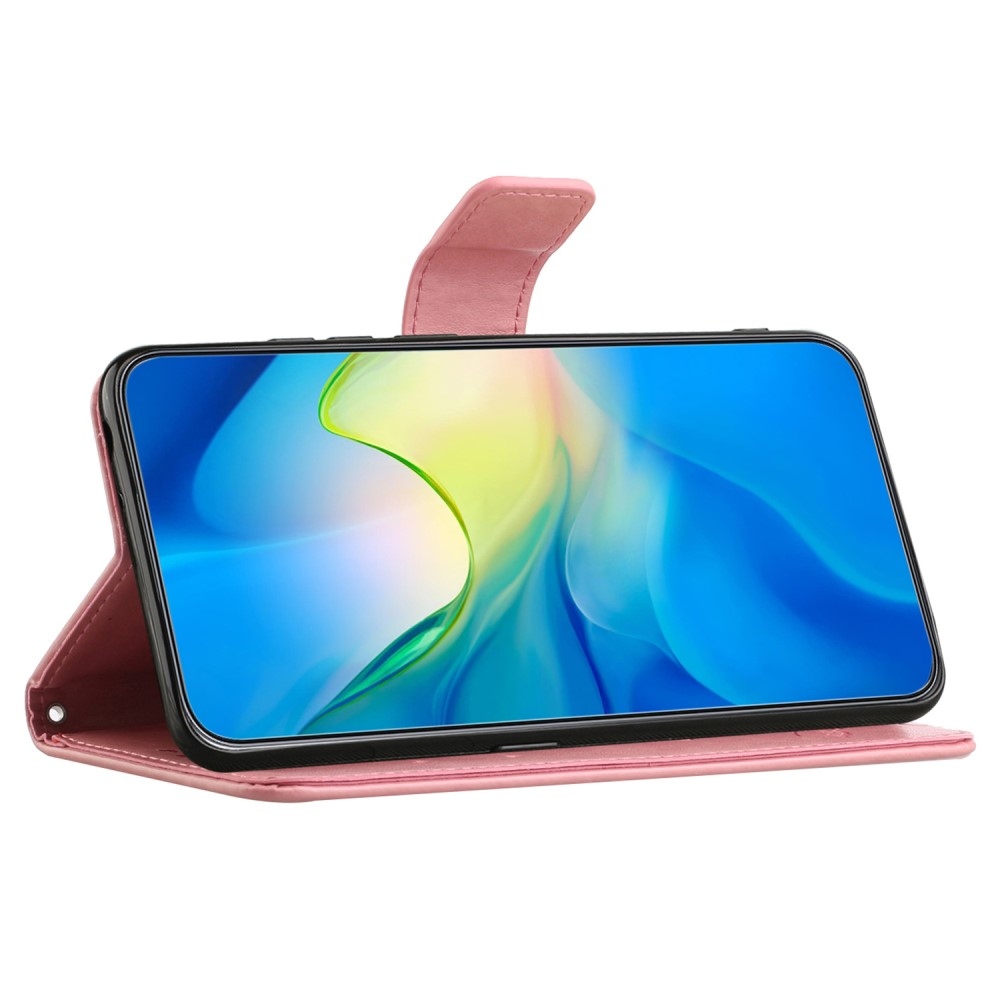 Flower knižkové púzdro na Samsung Galaxy A15 4G/5G - ružové