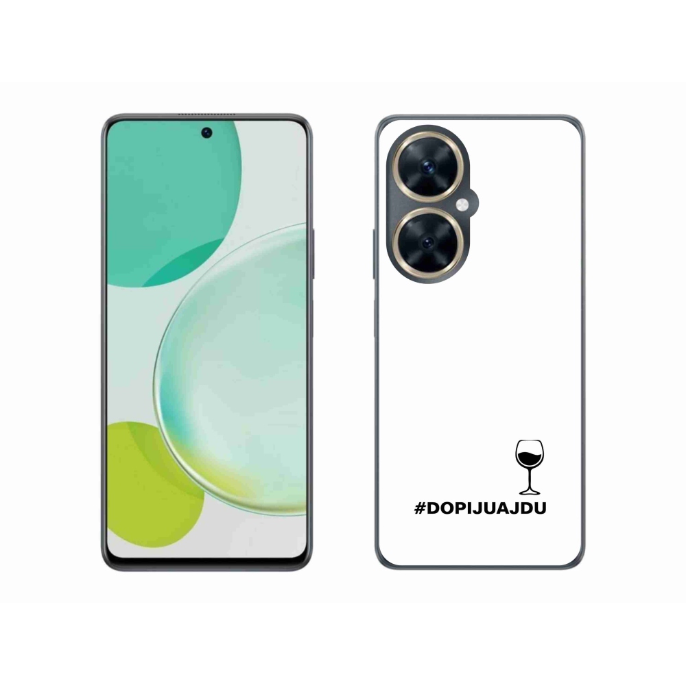 Gélový kryt mmCase na Huawei Nova 11i - vínny motív biele pozadie