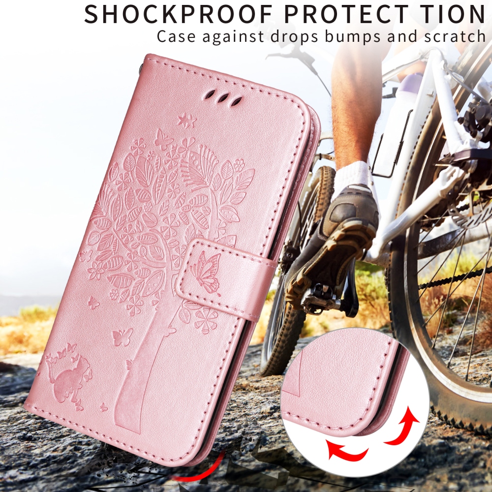 Trees knižkové puzdro na Xiaomi Redmi 15 4G (171mm) - ružovozlaté