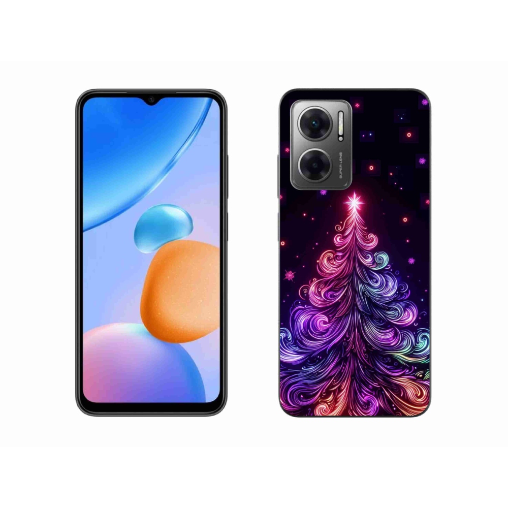 Gélový kryt mmCase na Xiaomi Redmi 10 5G - neónový vianočný stromček 1