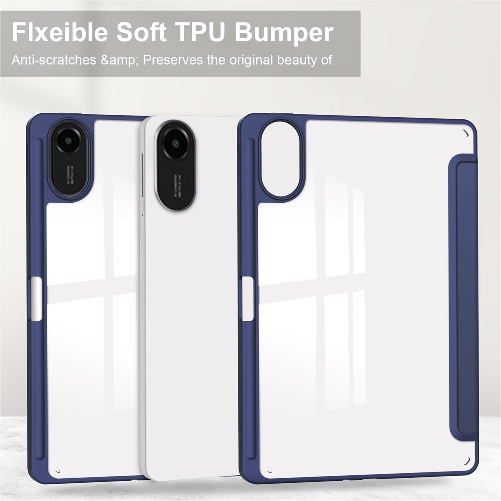 Case chytré zatváracie púzdro na tablet Xiaomi Redmi Pad 2 - tmavomodré