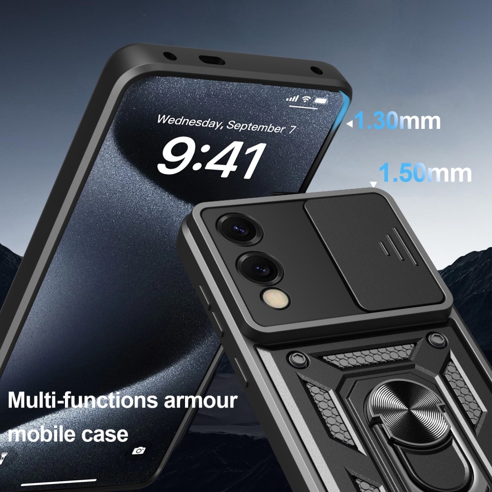 Slide odolný kryt na Samsung Galaxy S25 Edge - čierny