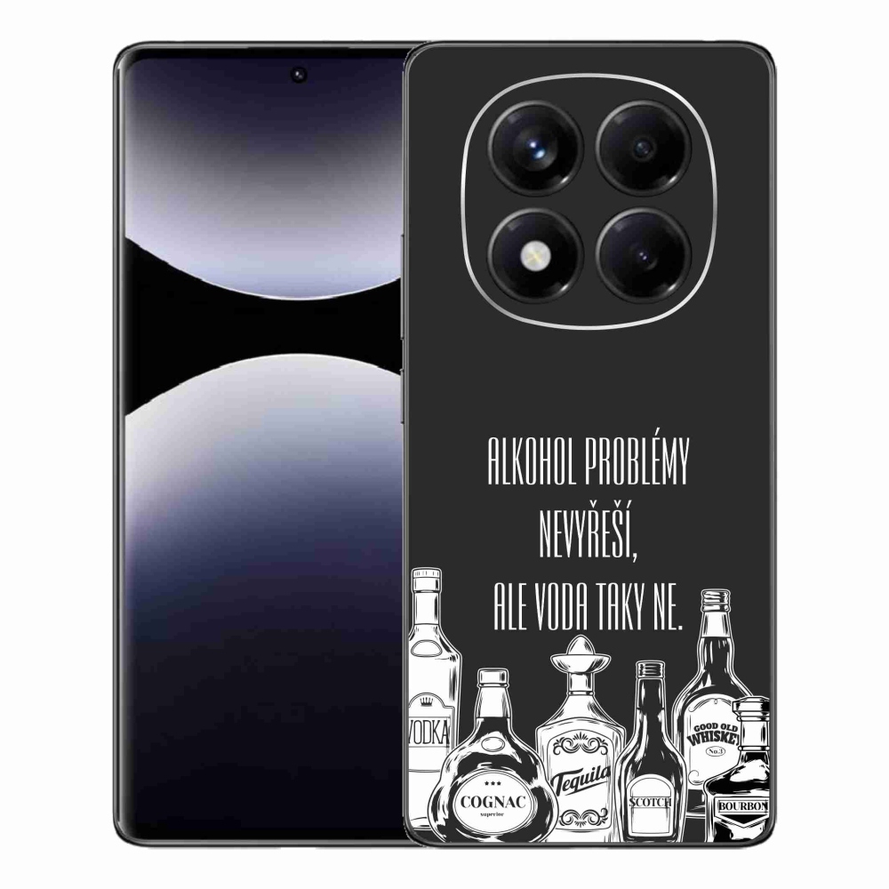 Gélový kryt mmCase na Xiaomi Redmi Note 14 Pro - vtipný text čierne pozadie