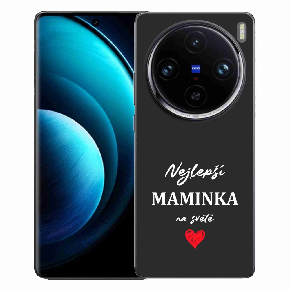 Gélový kryt mmCase na Vivo X100 Pro 5G - najlepšia mamička 1 čierne pozadie