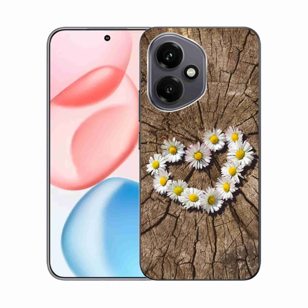 Gélový kryt mmCase na Honor 400 - srdce z margaréty