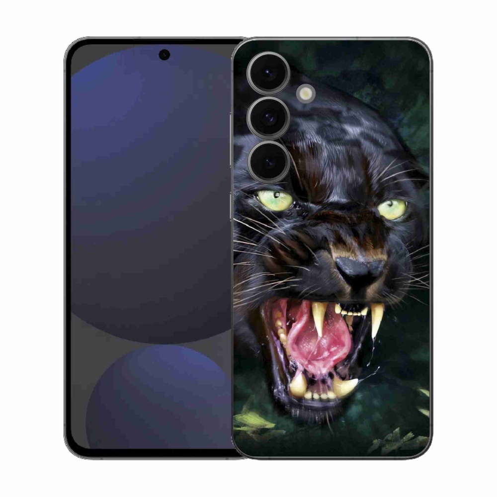 Gélový kryt mmCase na Samsung Galaxy S25 FE - rozzúrený čierny panter