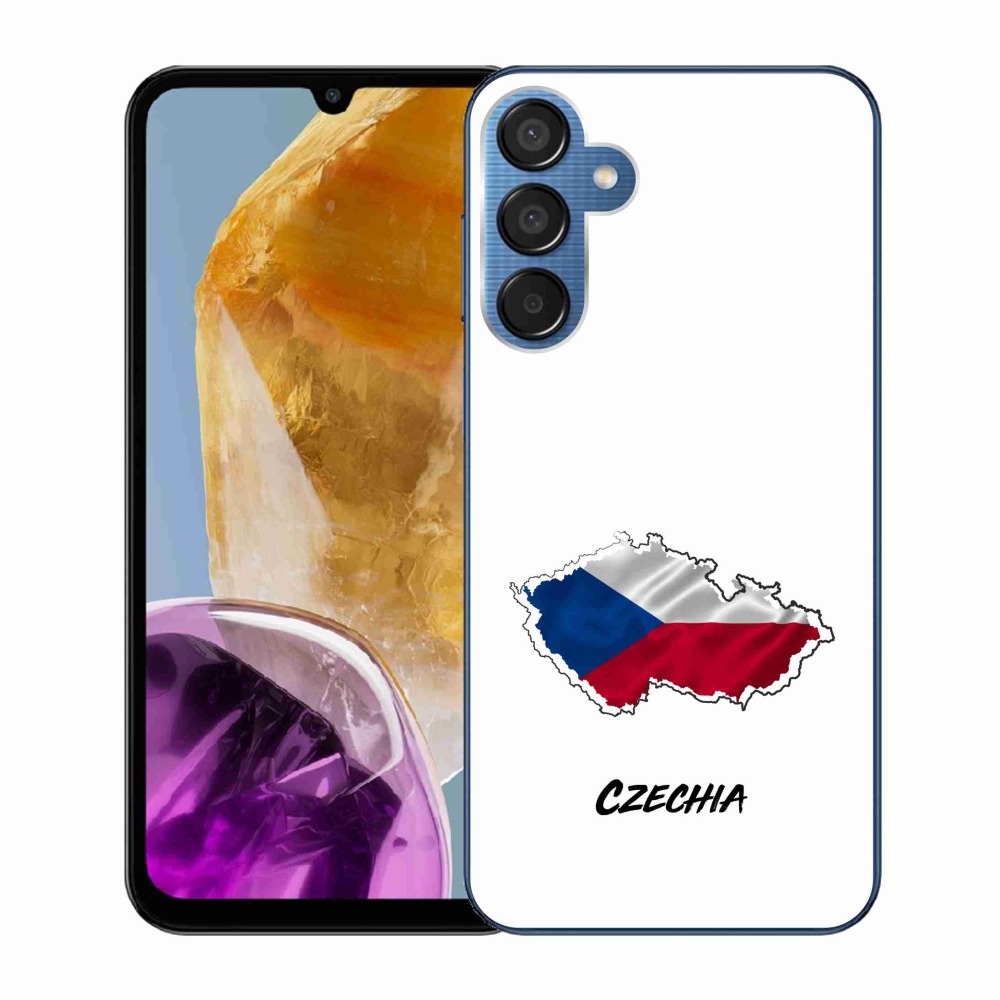 Gélový kryt mmCase na Samsung Galaxy M15 5G - Czechia biele pozadie