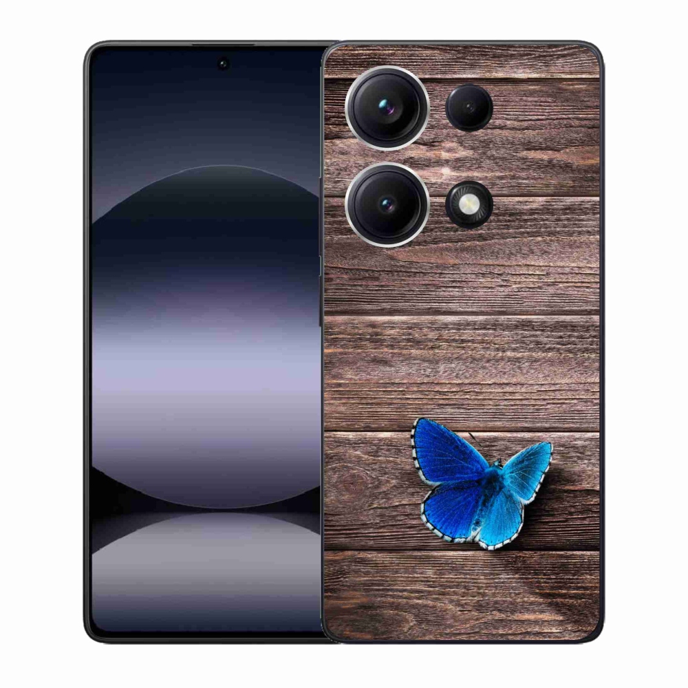 Gélový kryt mmCase na Xiaomi Redmi Note 14S - modrý motýľ 1