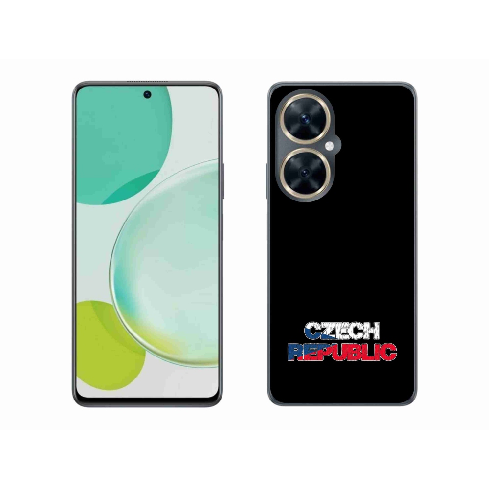Gélový kryt mmCase na Huawei Nova 11i - Czech Republic čierne pozadie