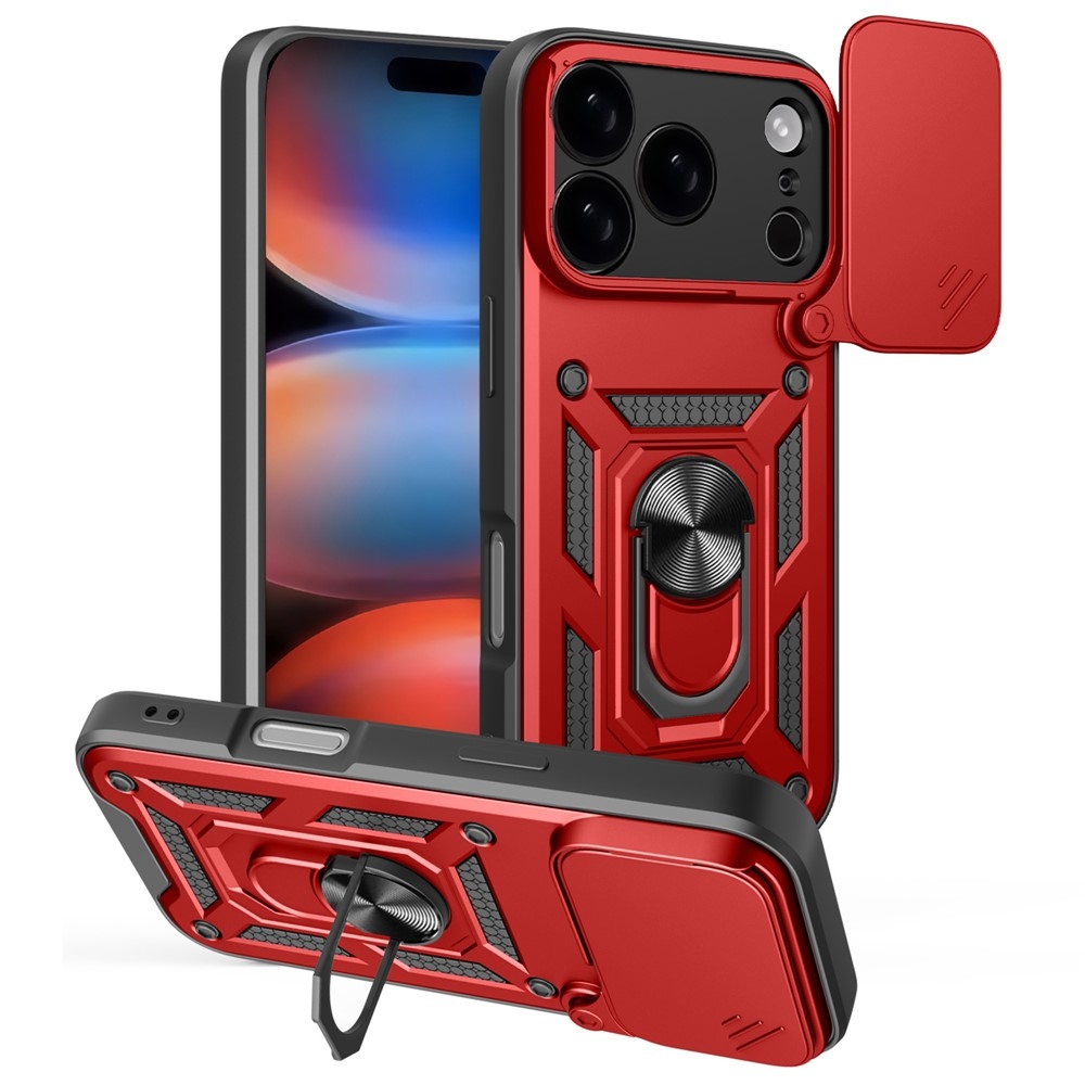 Ring odolný kryt na iPhone 17 Pro - červený