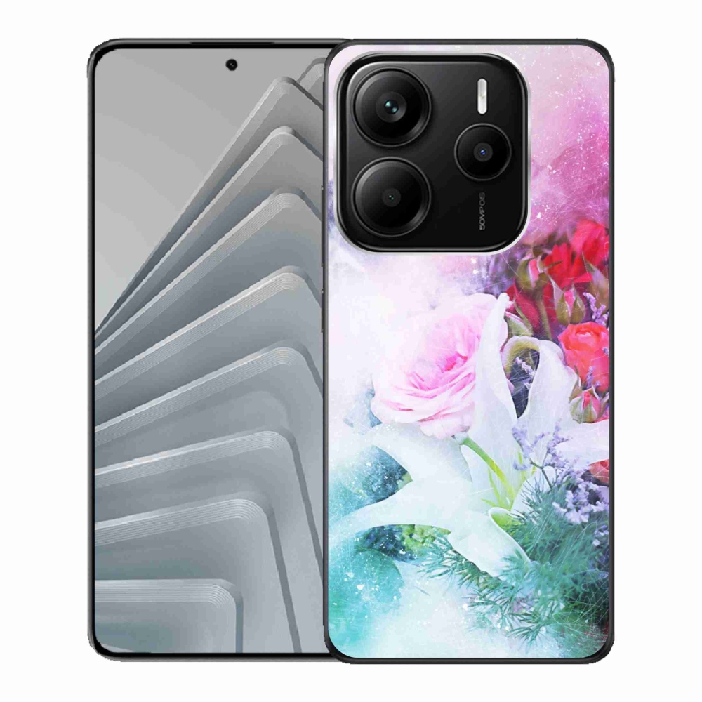 Gélový kryt mmCase na Xiaomi Redmi Note 14 5G - kvety 4