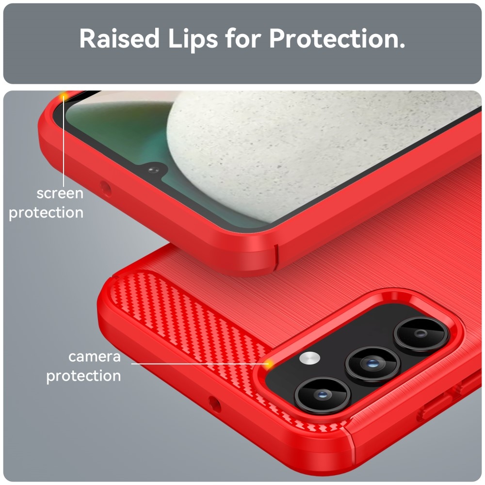 Carbon odolný gélový obal na Samsung Galaxy A15 4G/5G - červený