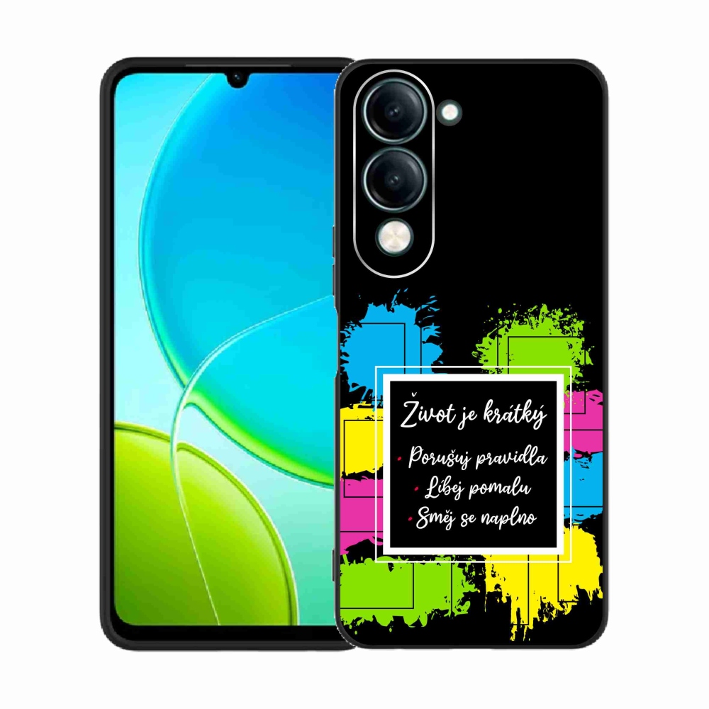Gélový kryt mmCase na Vivo Y29s 5G - citát 5 čierne pozadie