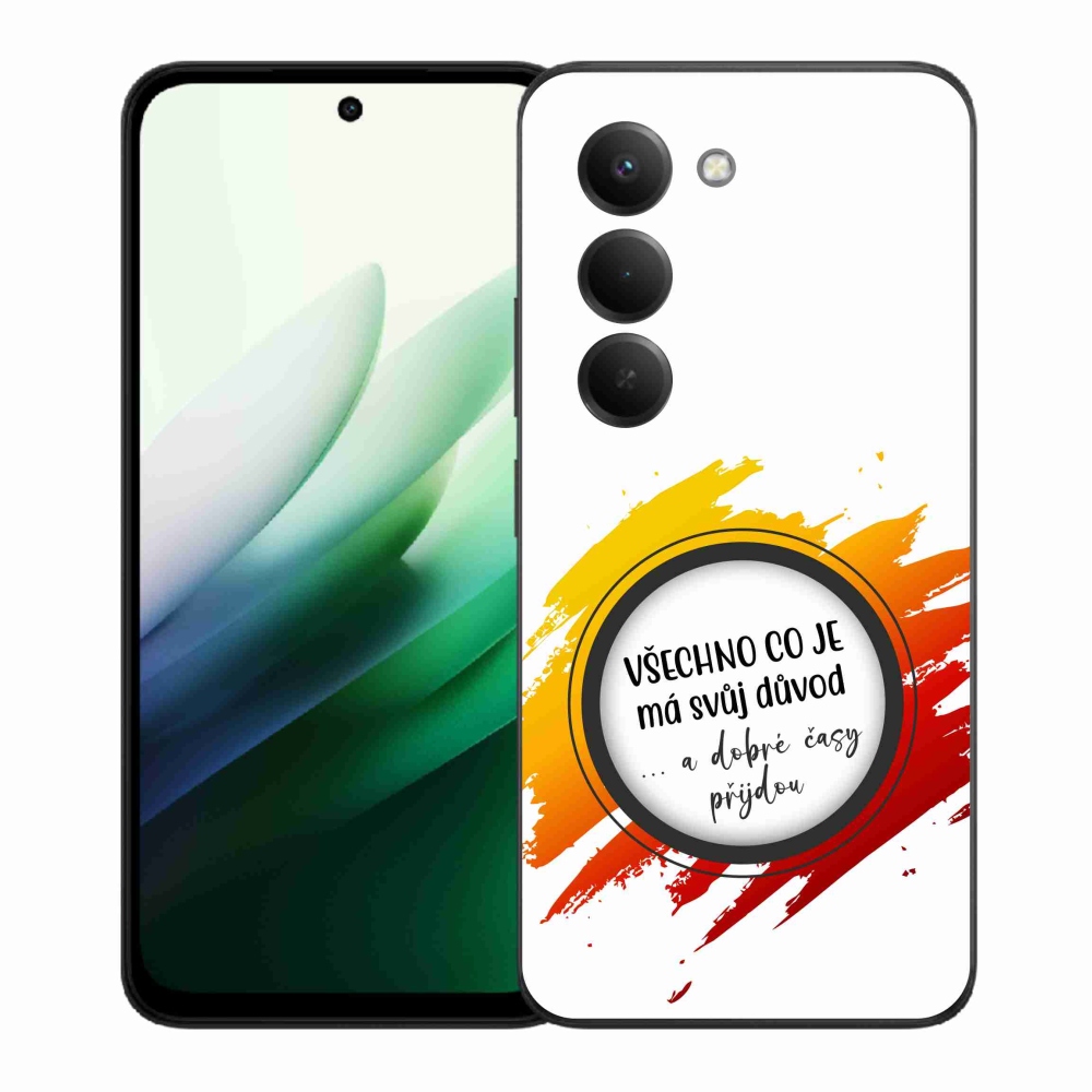 Gélový kryt mmCase na Xiaomi Redmi 15 5G (169mm) - citát 3 biele pozadie