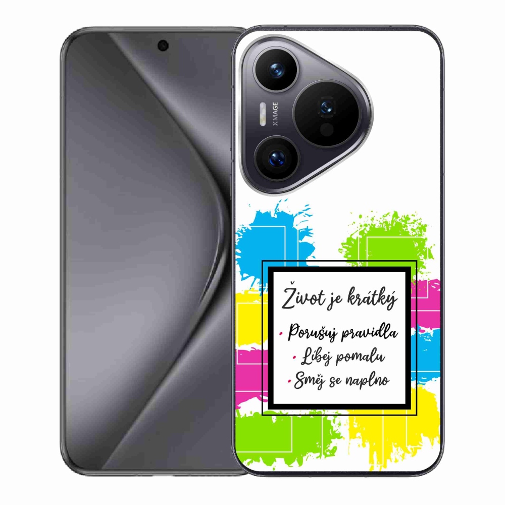 Gélový kryt mmCase na Huawei Pura 70 - citát 5 biele pozadie