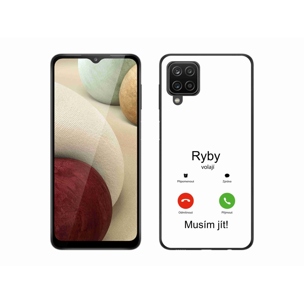 Gélový kryt mmCase na Samsung Galaxy M12 - ryby volajú biele pozadie