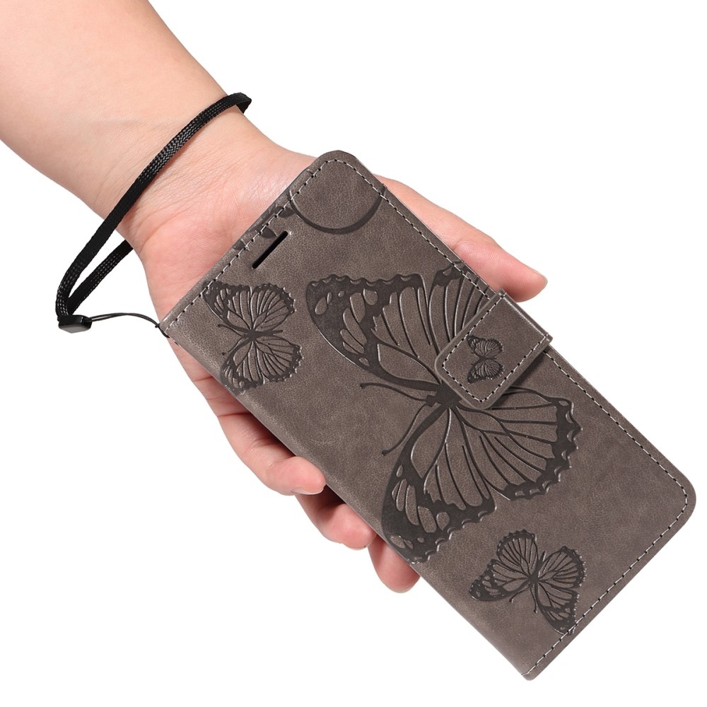 Big Butterfly knižkové puzdro na Xiaomi Redmi A5 (171.7x77.8x8.3mm) - šedé