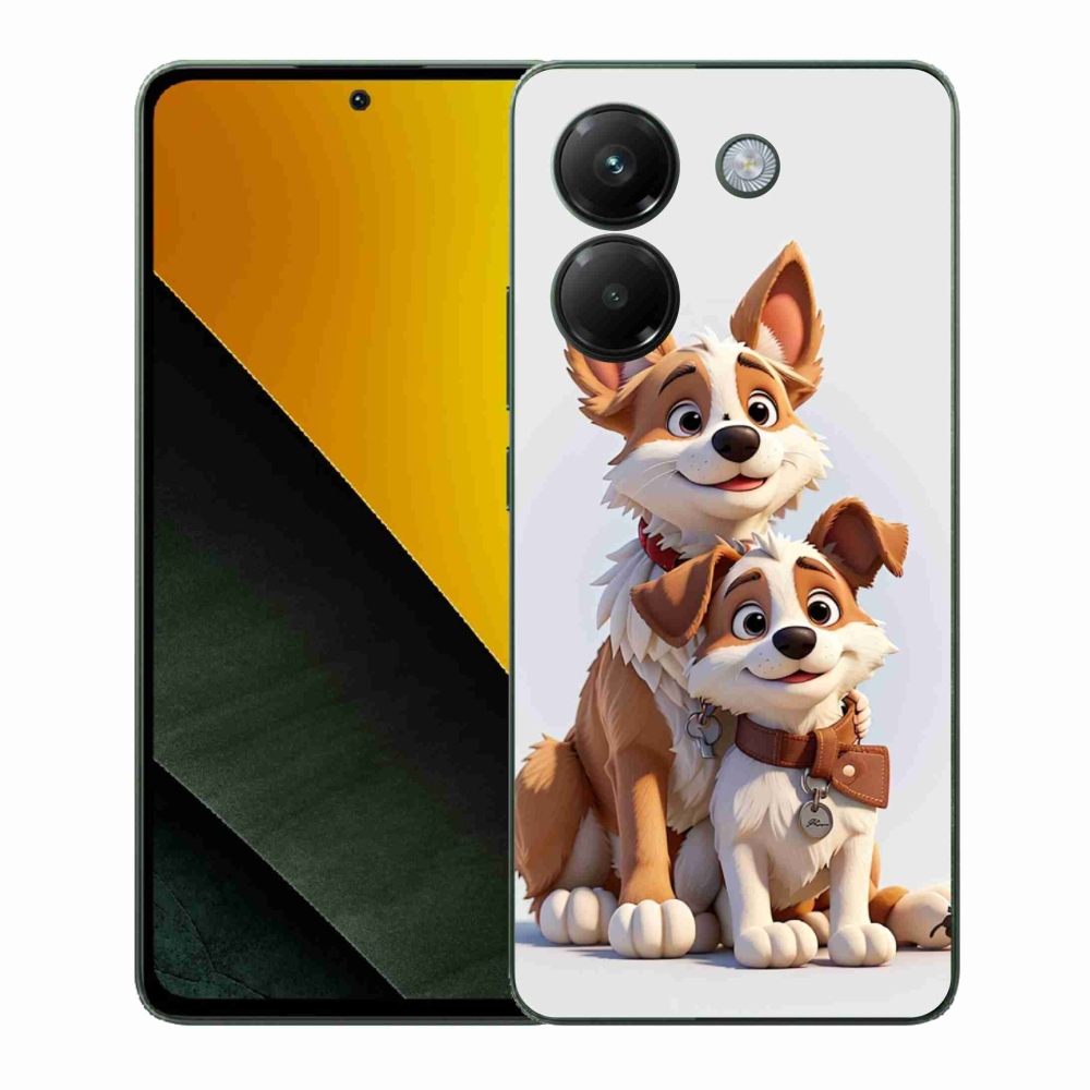 Gélový kryt mmCase na Xiaomi Poco M7 Pro 5G - kreslenie psy