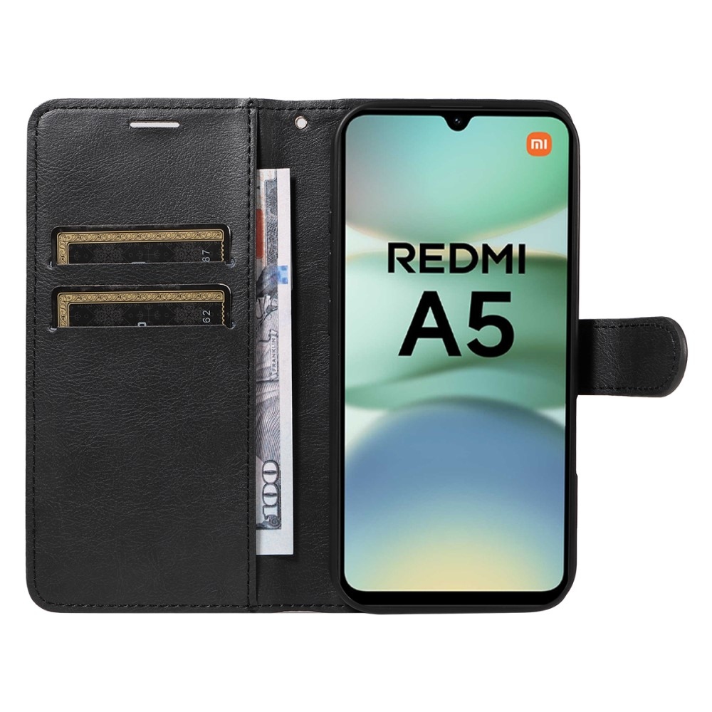 Wallet knižkové púzdro na Xiaomi Redmi A5 (173.45x79.35x8.45mm) - čierne