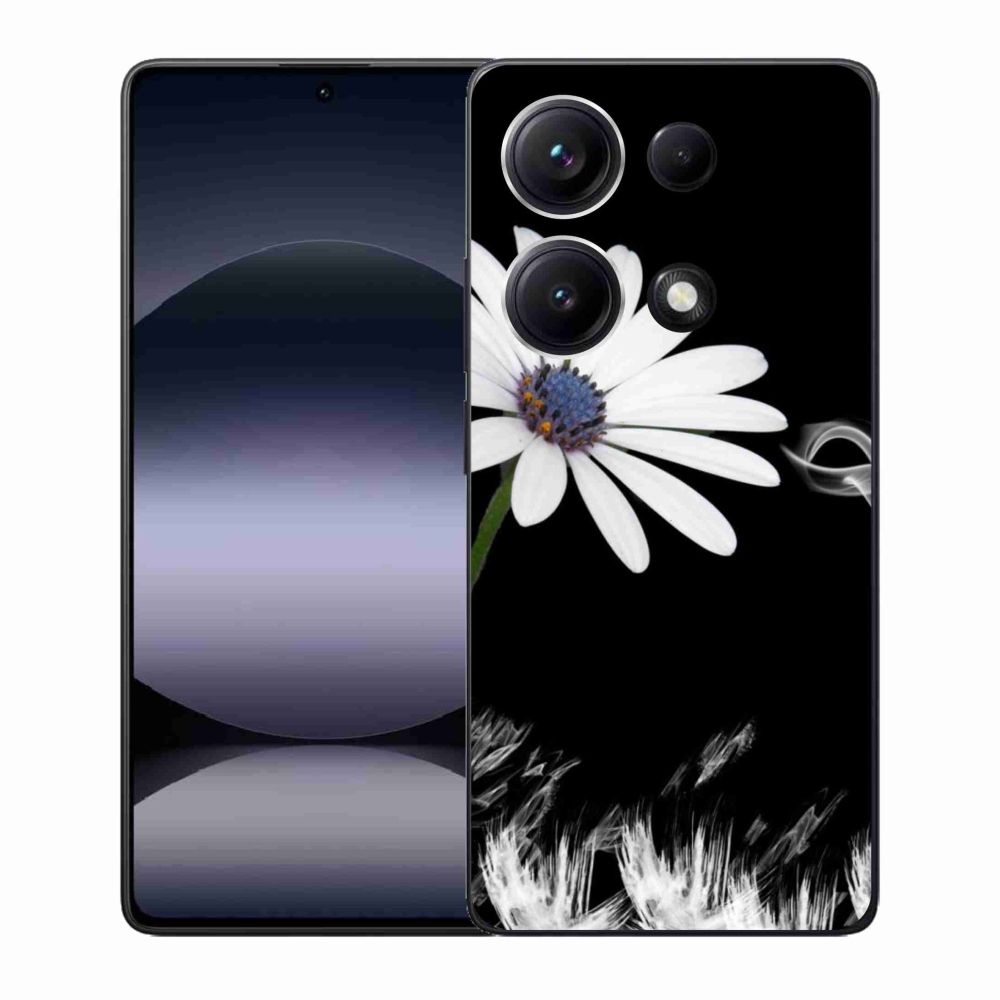 Gélový kryt mmCase na Xiaomi Redmi Note 14S - biela kvetina