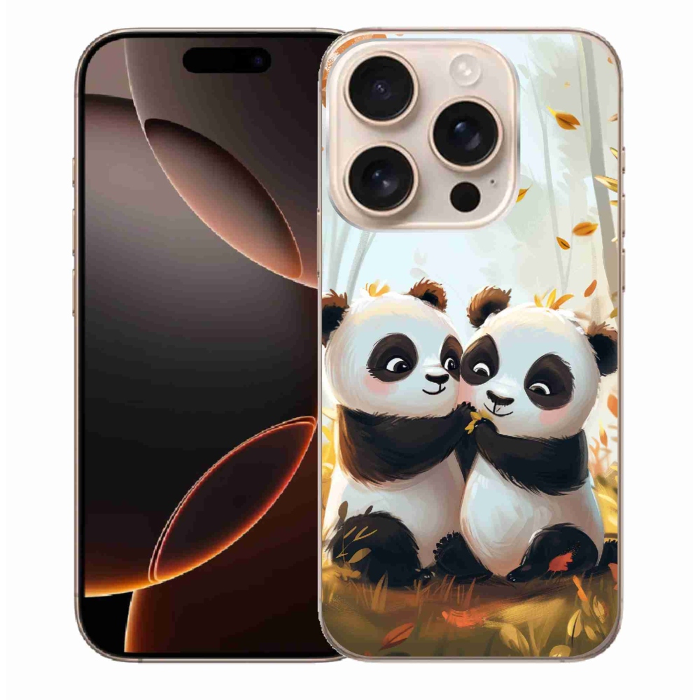 Gélový kryt mmCase na iPhone 16 Pro Max - pandy