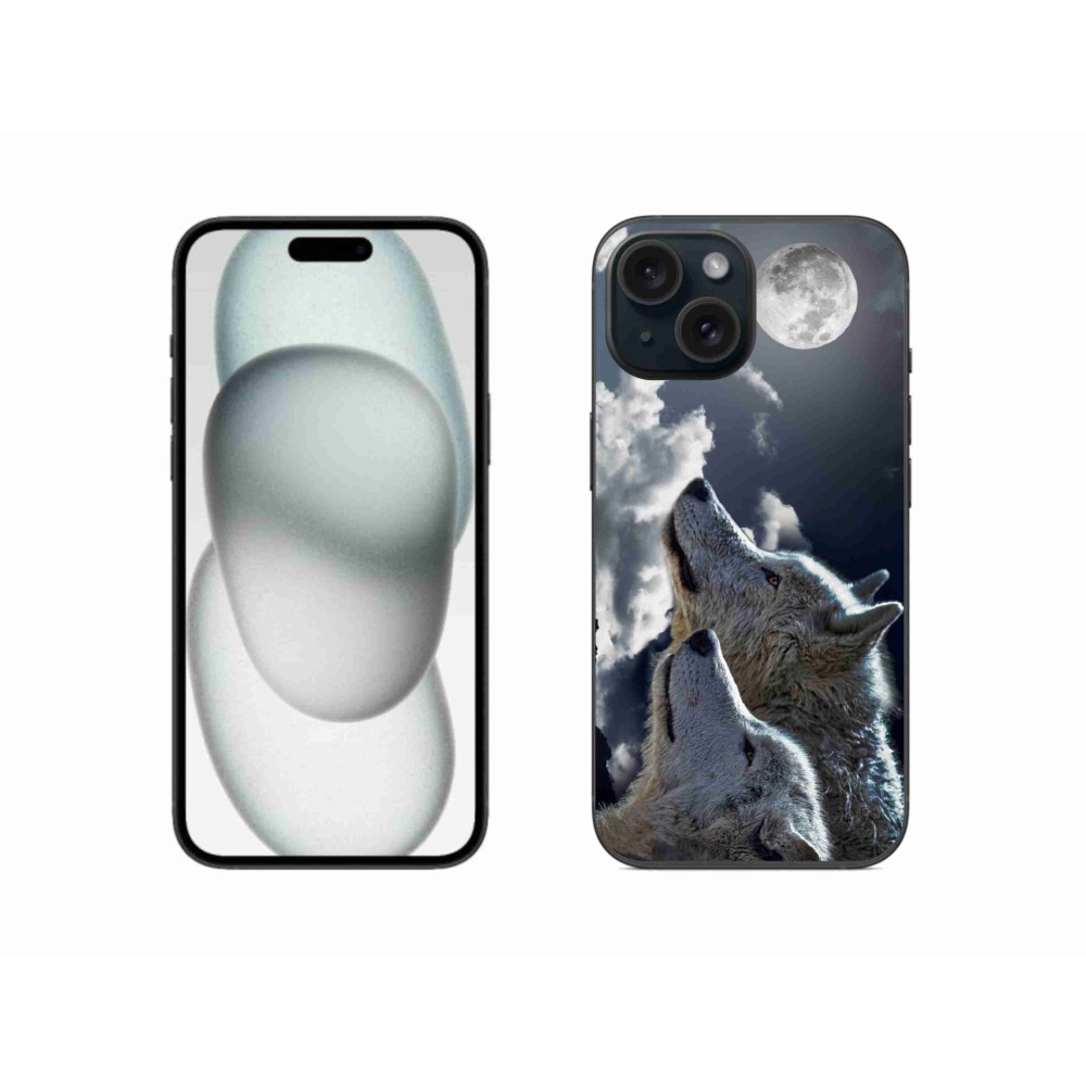 Gélový kryt mmCase na iPhone 15 - vlci