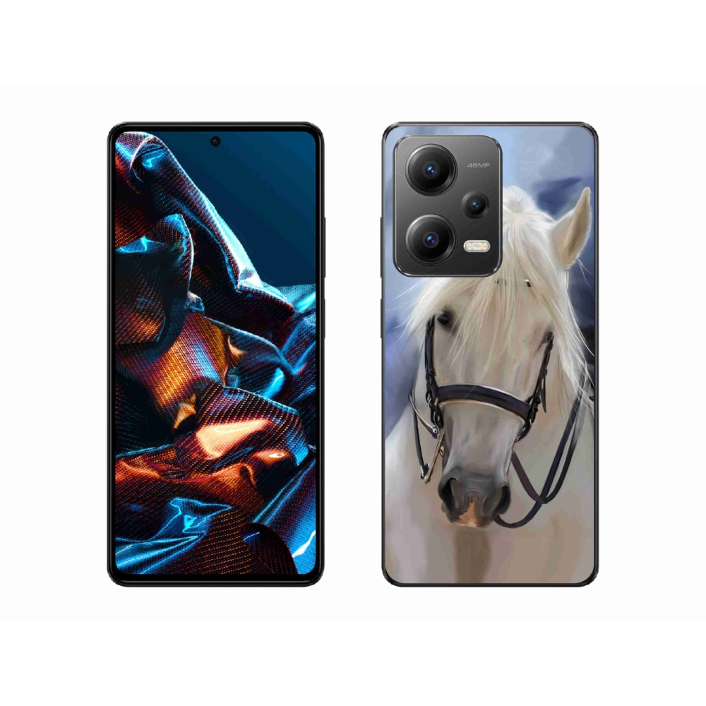 Gélový kryt mmCase na mobil Xiaomi Redmi Note 12 Pro 5G - biely kôň