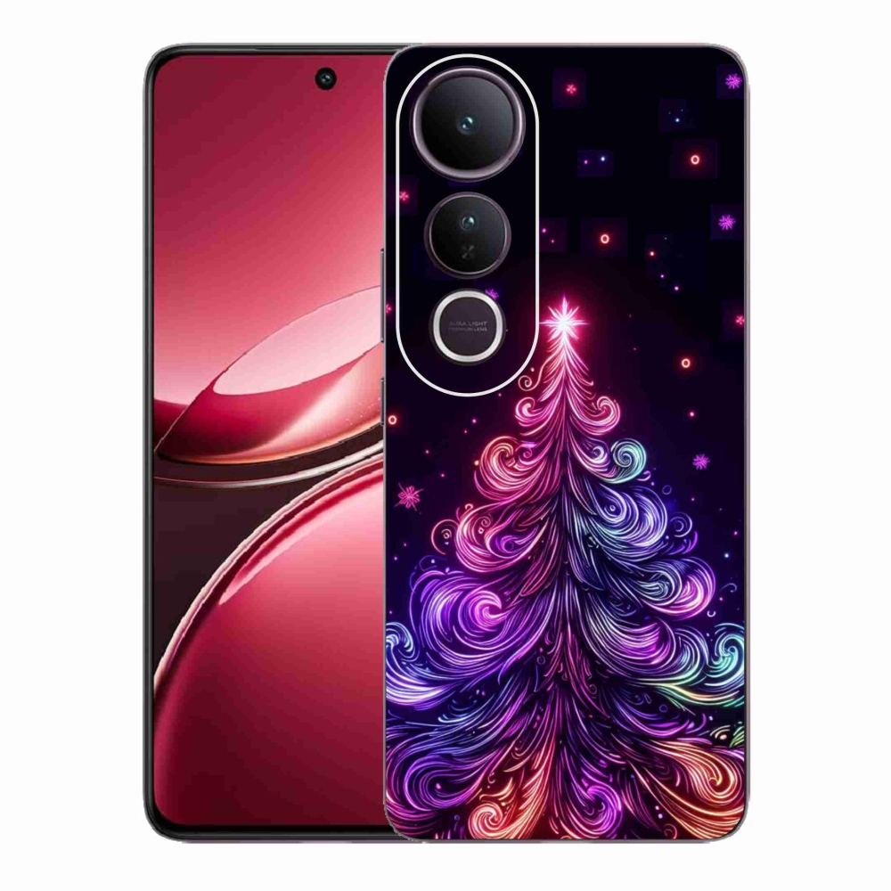 Gélový kryt mmCase na Vivo V50 Lite 4G/5G - neónový vianočný stromček 1