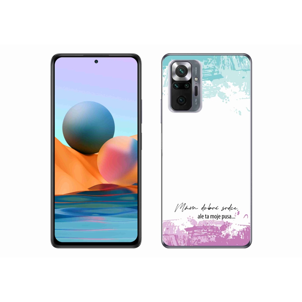Gélový kryt mmCase na Xiaomi Redmi Note 10 Pro - vtipný text 3 biele pozadie