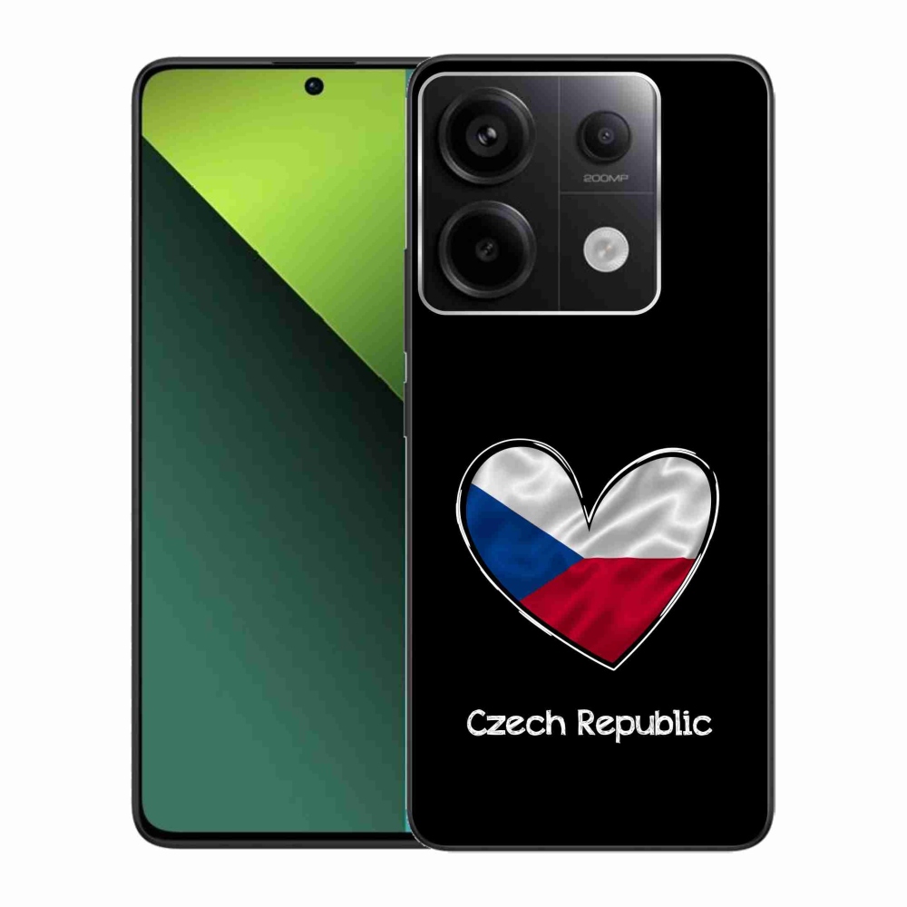 Gélový kryt mmCase na Xiaomi Redmi Note 13 Pro 5G/Poco X6 5G - vlajka srdca čierne pozadie