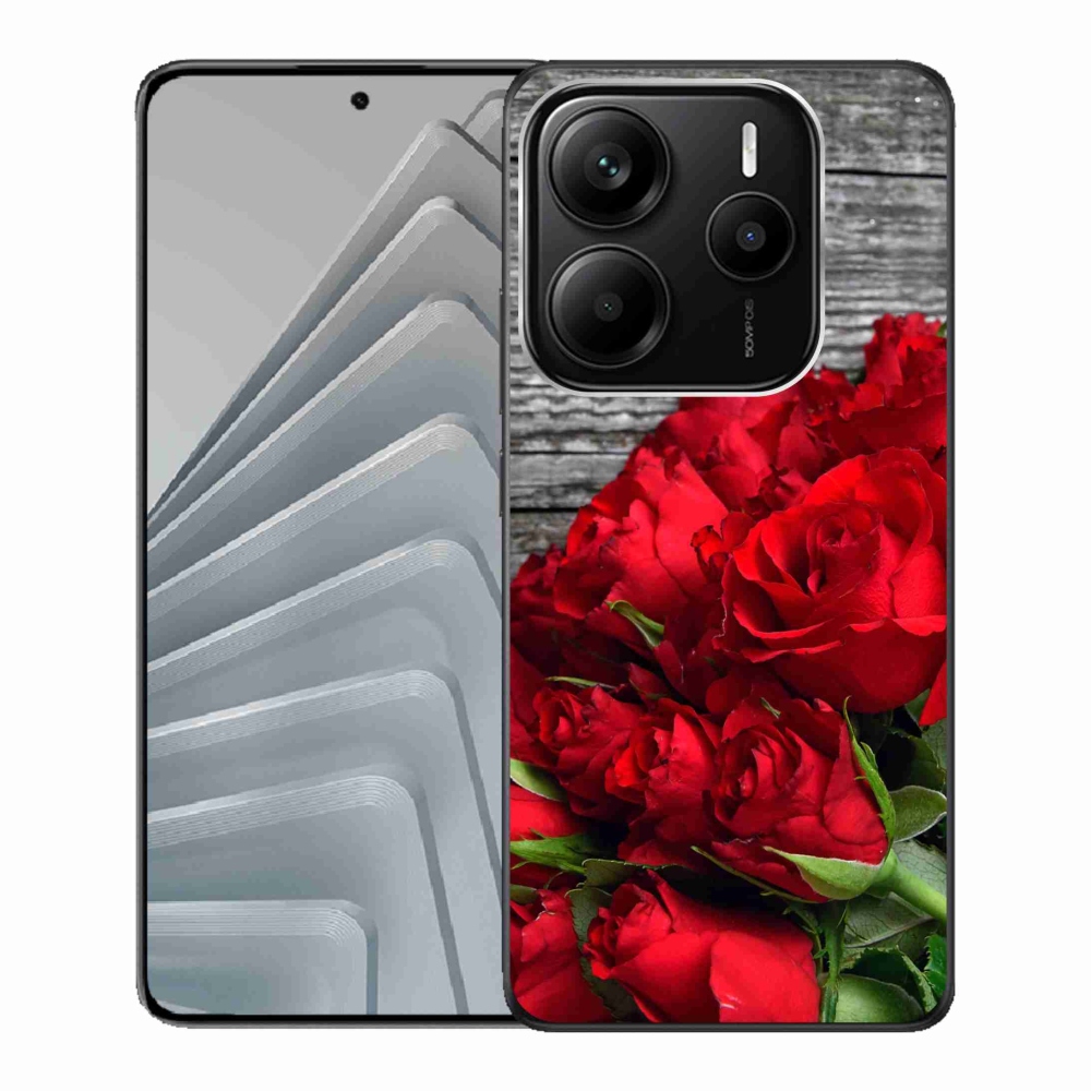 Gélový kryt mmCase na Xiaomi Redmi Note 14 5G - červená ruža