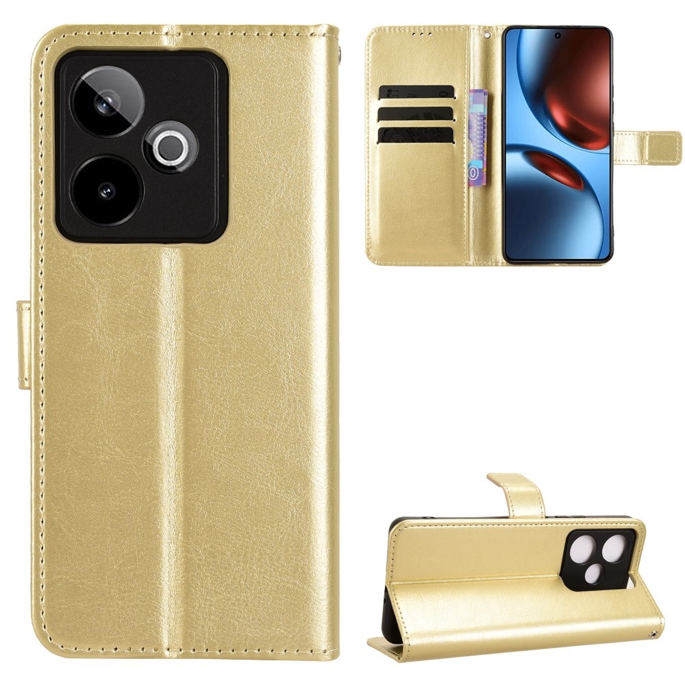 Crazy knižkové puzdro na Realme GT 7 5G - zlaté