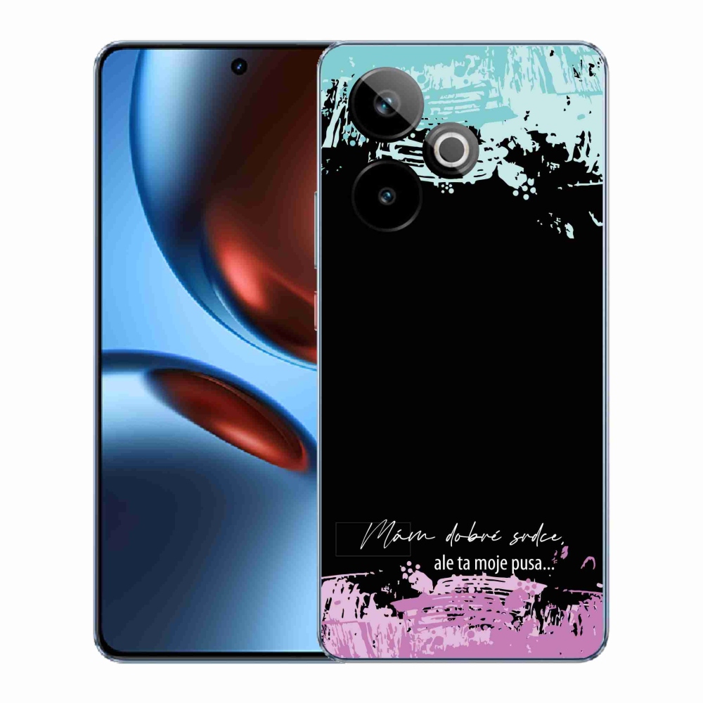 Gélový kryt mmCase na Realme GT 7 5G/GT 7T 5G - vtipný text 3 čierne pozadie