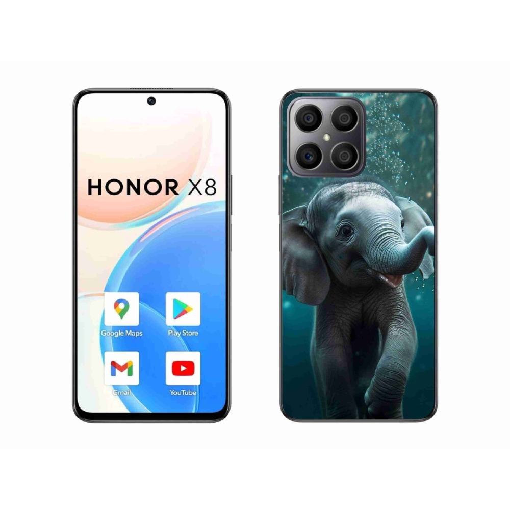 Gélový kryt mmCase na Honor X8 - sloník pod vodou