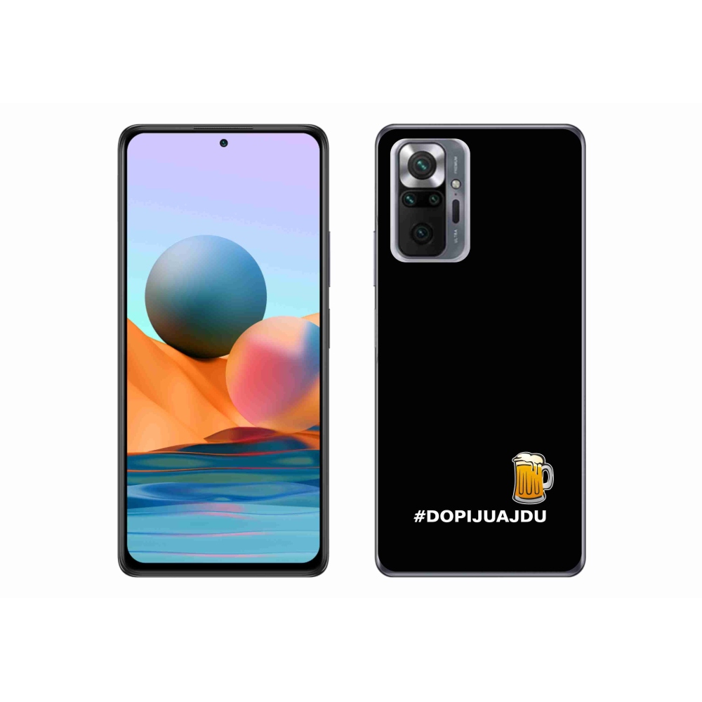 Gélový kryt mmCase na Xiaomi Redmi Note 10 Pro - pivný motív 1 čierne pozadie