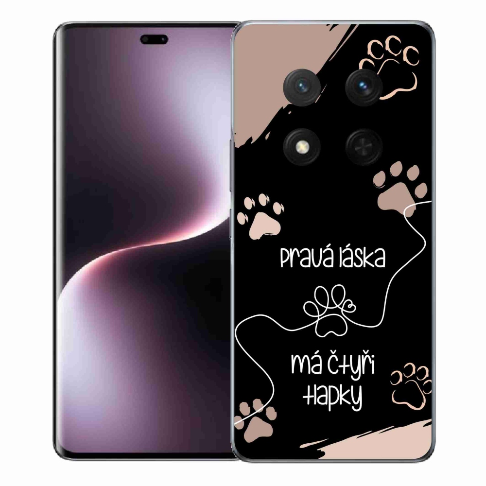 Gélový kryt mmCase na Honor Magic 7 Lite 5G - psí motív 1 čierne pozadie