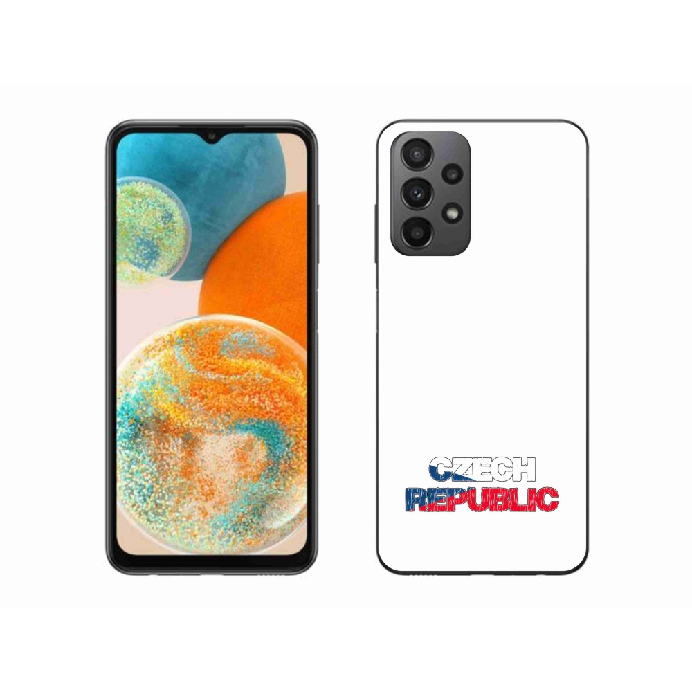Gélový kryt mmCase na Samsung Galaxy A23 4G/5G - Czech Republic biele pozadie