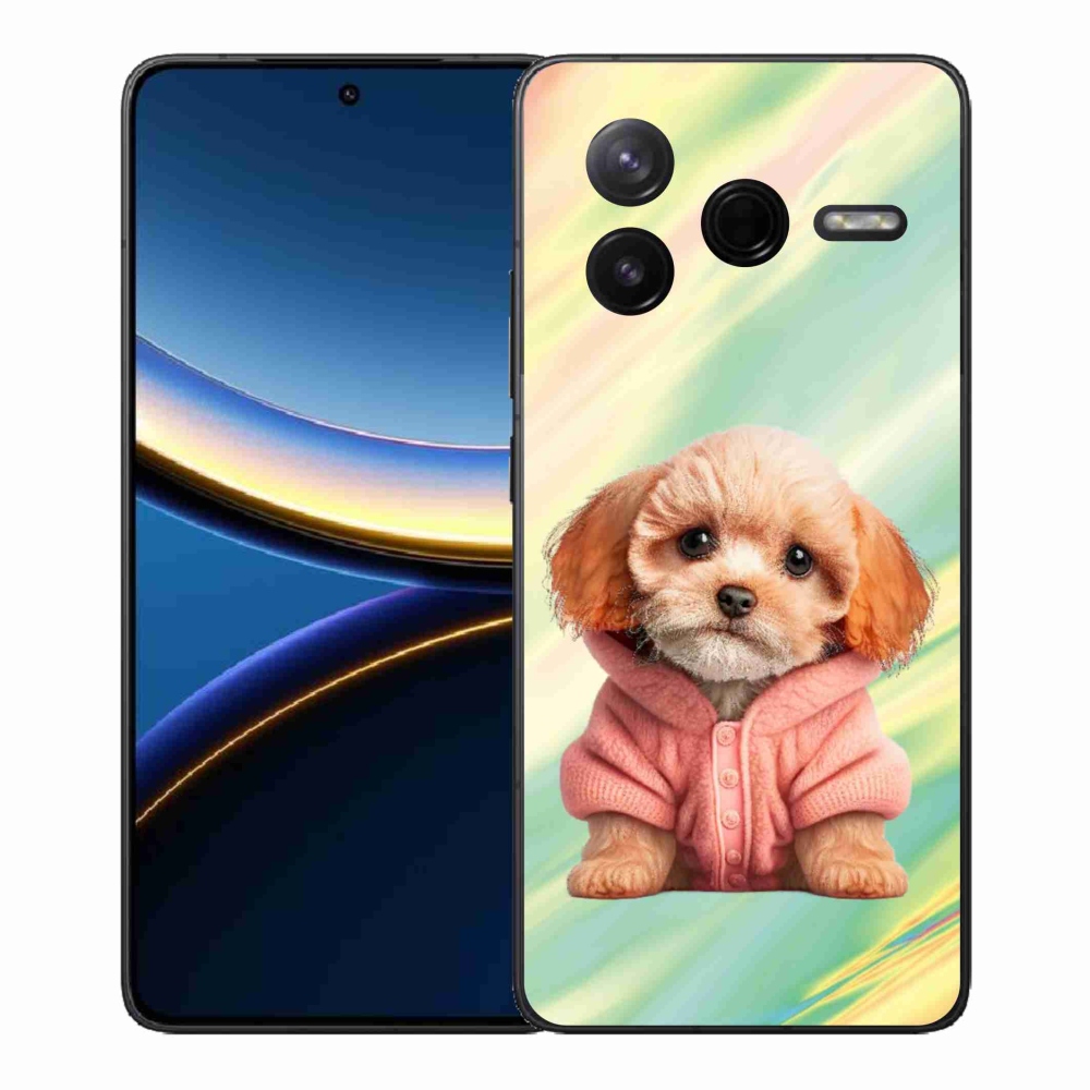 Gélový kryt mmCase na Xiaomi Poco F7 Pro - šteňa vo svetri