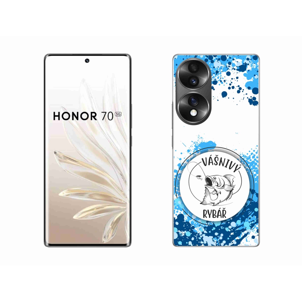 Gélový kryt mmCase na Honor 70 - vášnivý rybár biele pozadie