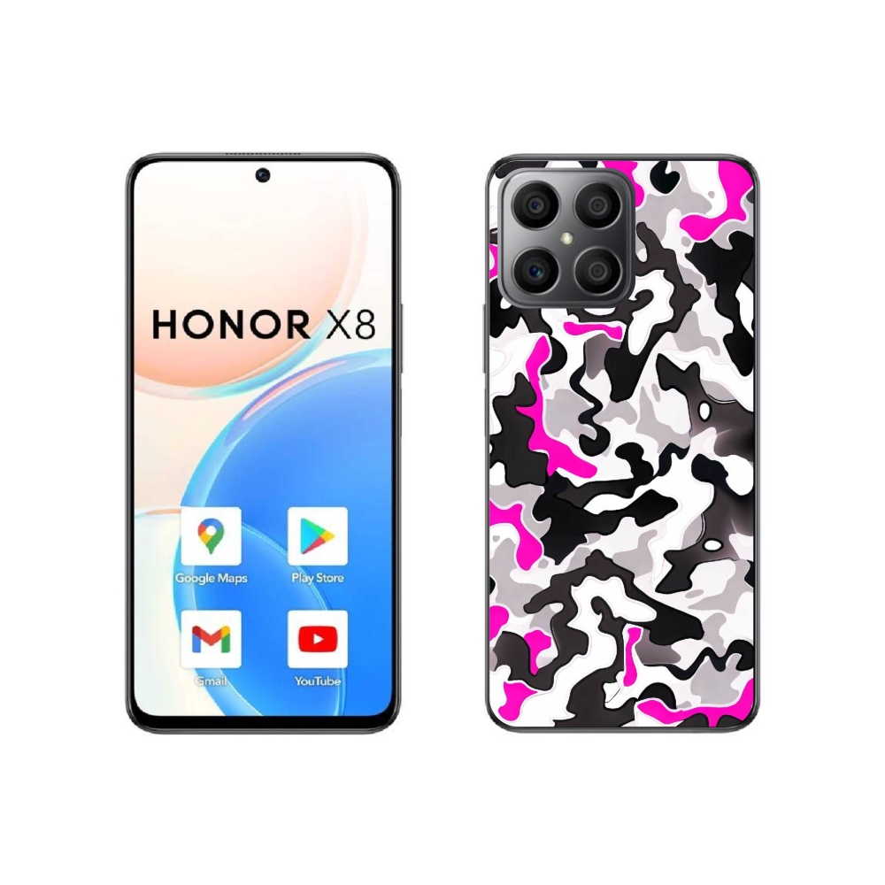 Gélový kryt mmCase na Honor X8 4G - maskáčový vzor 5