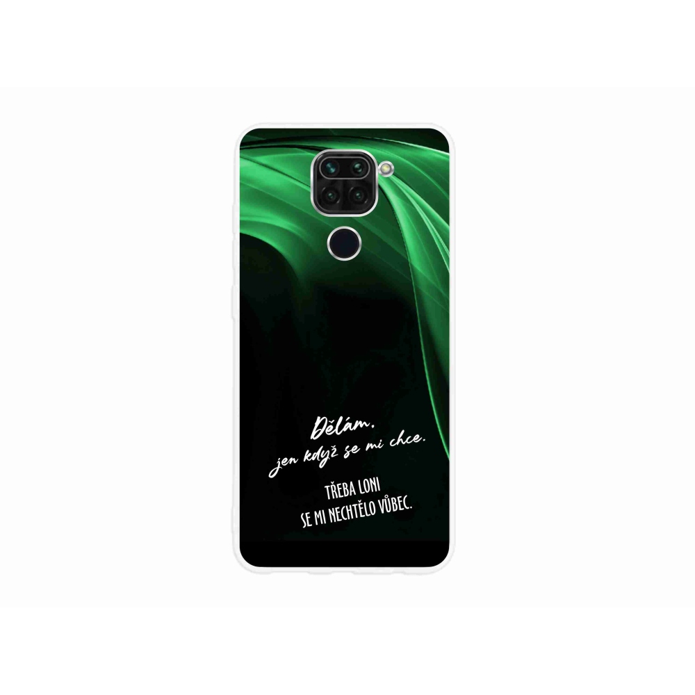 Gélový kryt mmCase na Xiaomi Redmi Note 9 - vtipný text 12 čierne pozadie