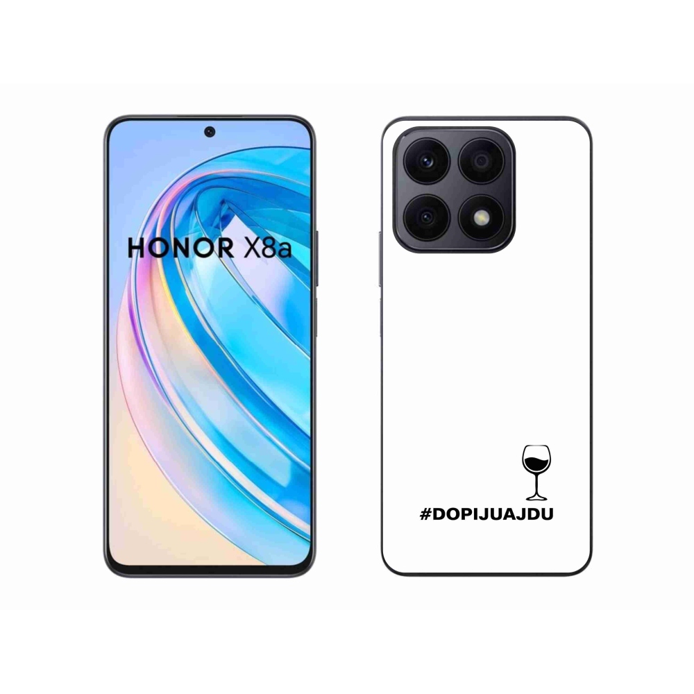 Gélový kryt mmCase na Honor X8a - vínny motív biele pozadie