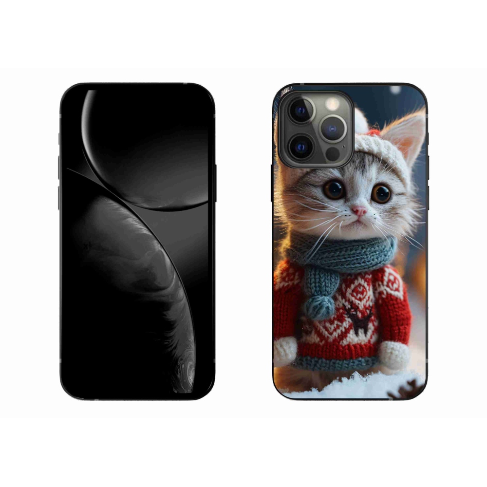 Gélový kryt mmCase na iPhone 13 Pro Max - mačiatko vo svetri