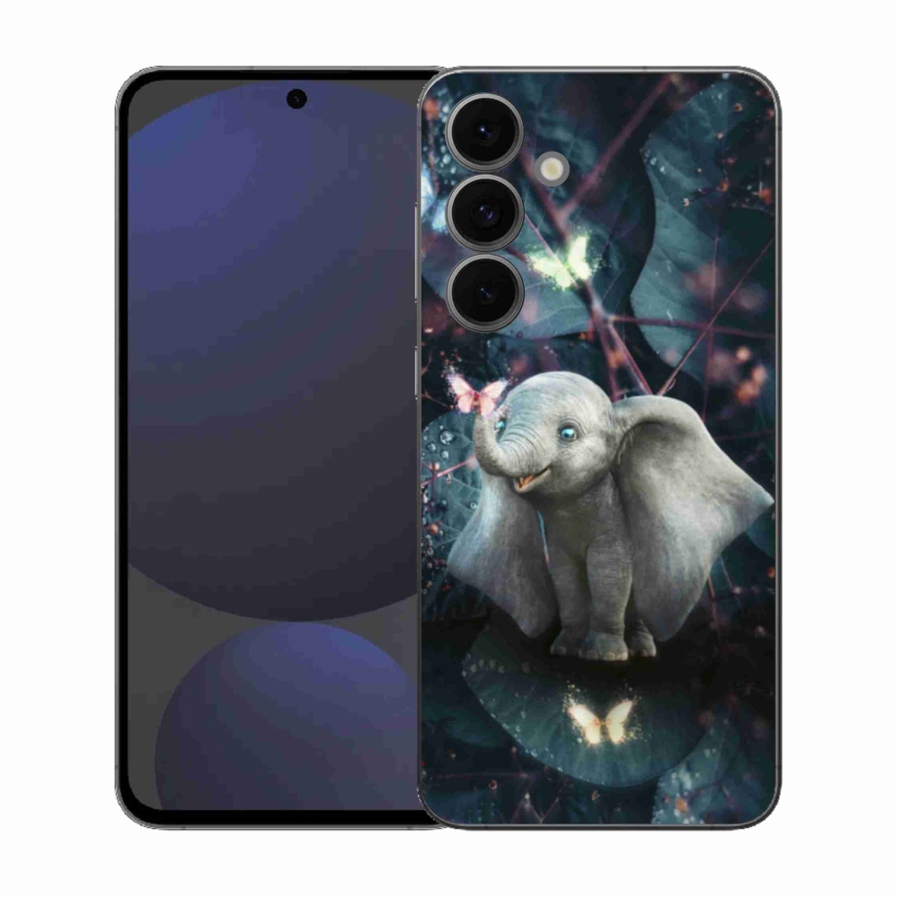 Gélový kryt mmCase na Samsung Galaxy S25 FE - roztomilý slon